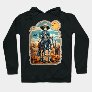 Old west Halloween cowboy skeleton Hoodie